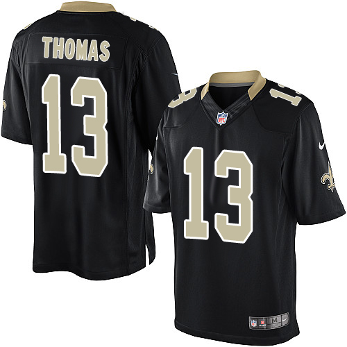 Youth Elite Michael Thomas Nike Jersey Black Home - #13 NFL New Orleans Saints
